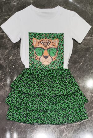 Set leeuw groen