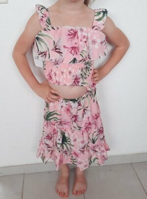 Roze bloem set
