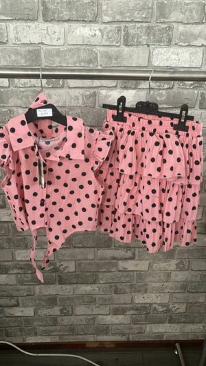 3 delig roze stippen set