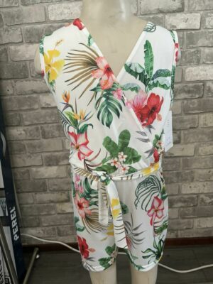 Witte bloemen jumpsuit