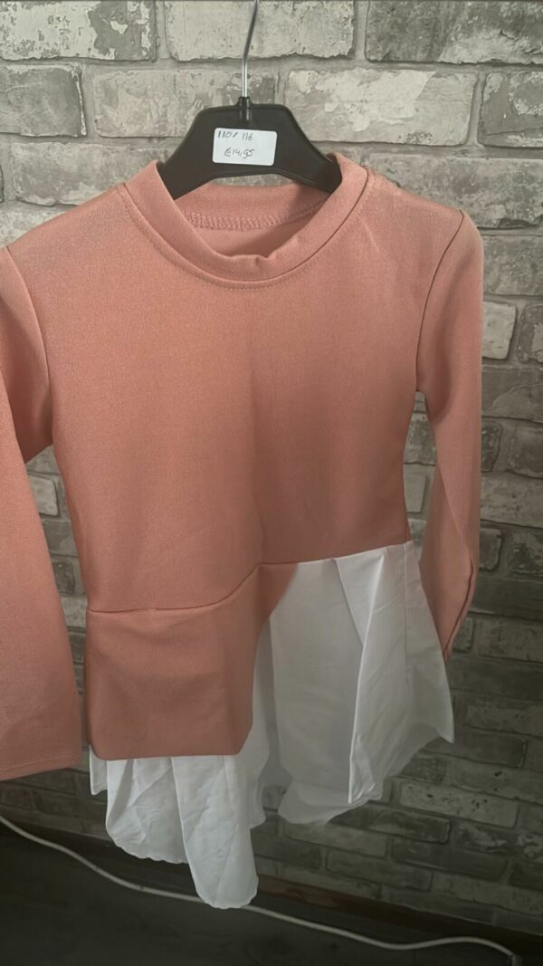 Oud roze blouse jurk