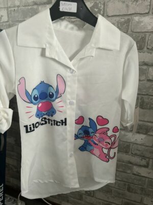 Blouse stitch blauw.