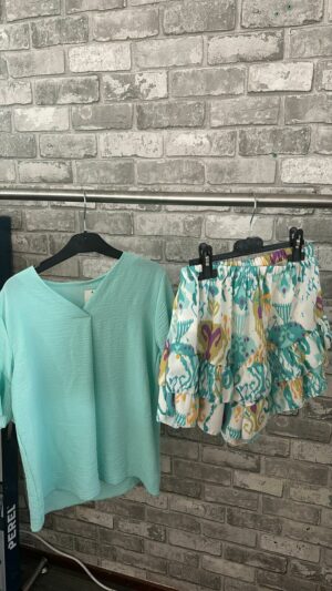 Blue set print
