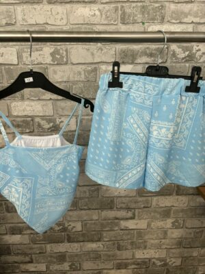 Blauw drie hoek set.