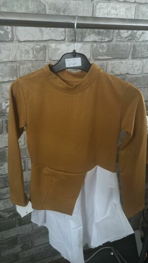 Oker geel blouse jurk