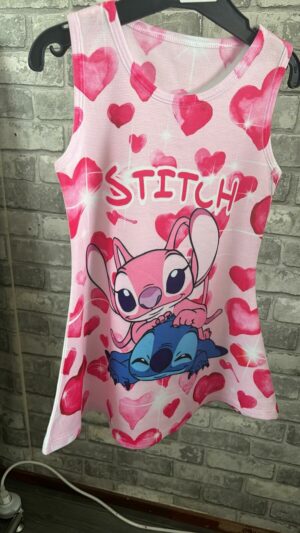 Roze stitch jurk