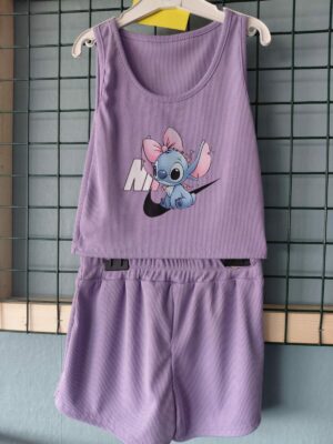 Stitch setje lila