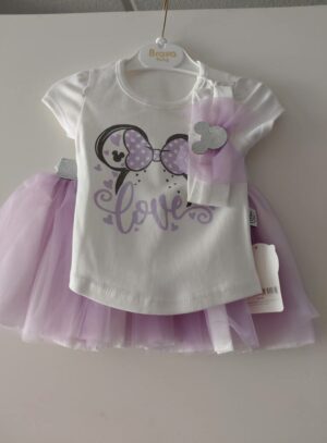 schattig mini setje paars