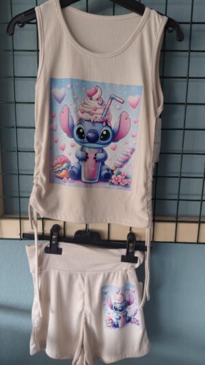 Stitch setje beige milkshake