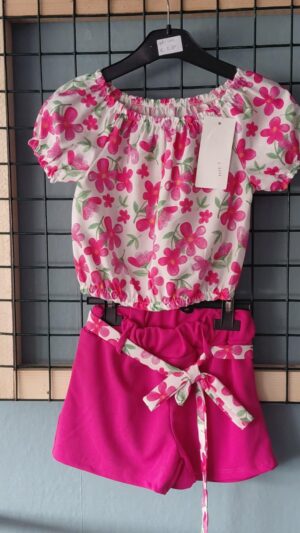 Fuchsia bloemen set