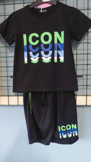 Icon set zwart met groen