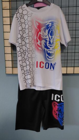 Stoer icon setje met veel kleur en diamantjes