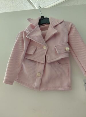 Roze ribbel setje voor meisjes 🌸