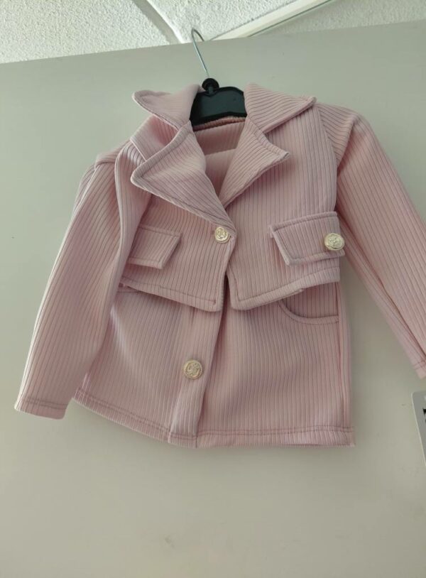 Roze ribbel setje voor meisjes 🌸